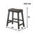 Set of 2 Rustic Counter Stools, 25-Inch Backless Wooden Farmhouse Barstools with Faux Leather Seat, Distressed Finish, Space-Saving Design