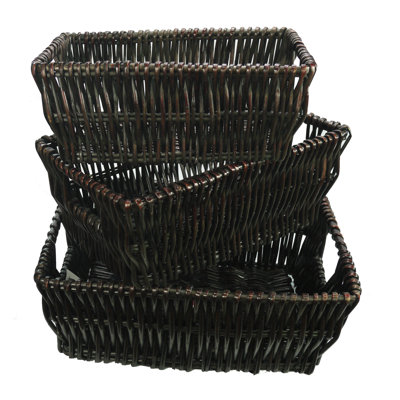 Ensemble de paniers 3 pièces en osier