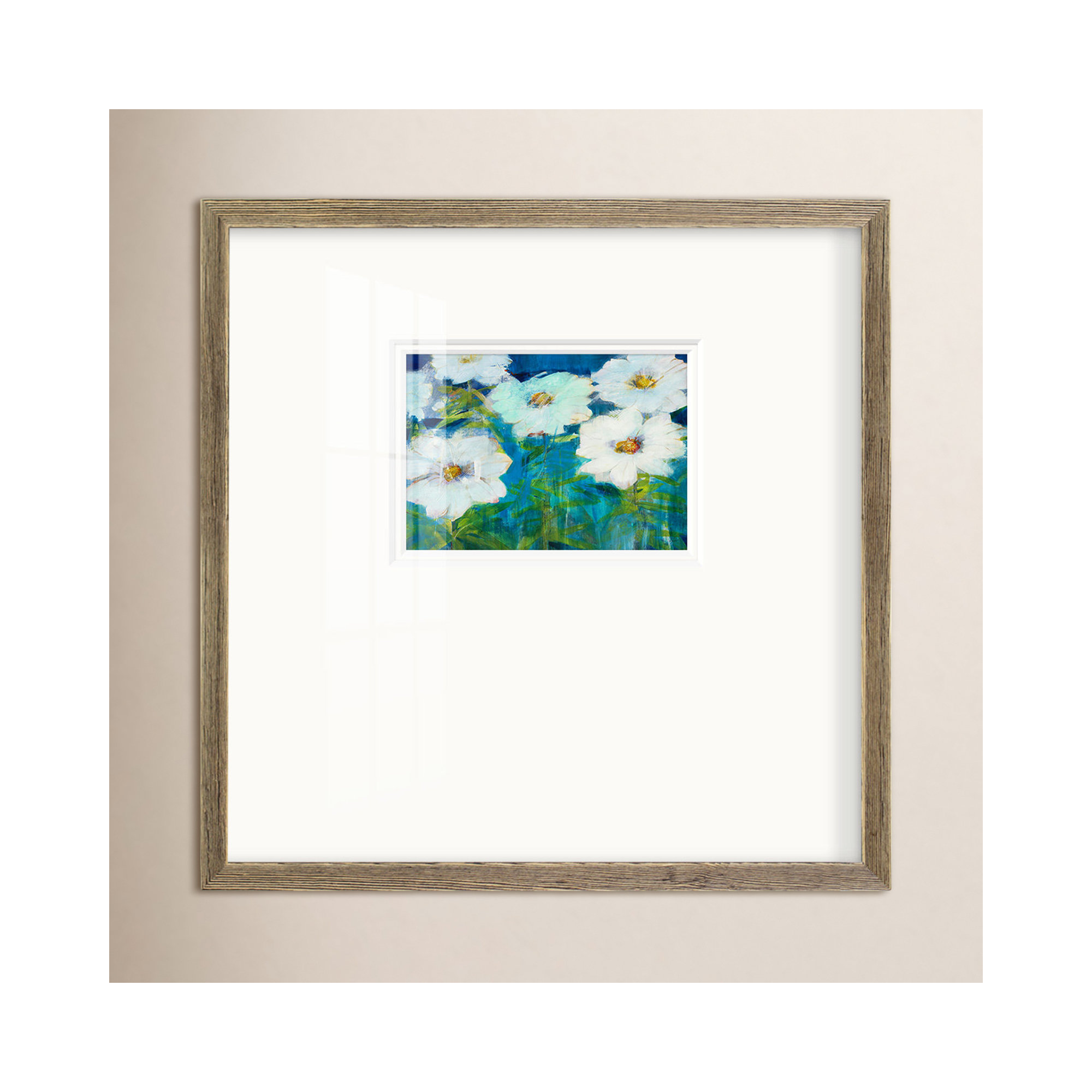 Field Day, 17" H  x 17" W x 1.25" D, Brown Framed