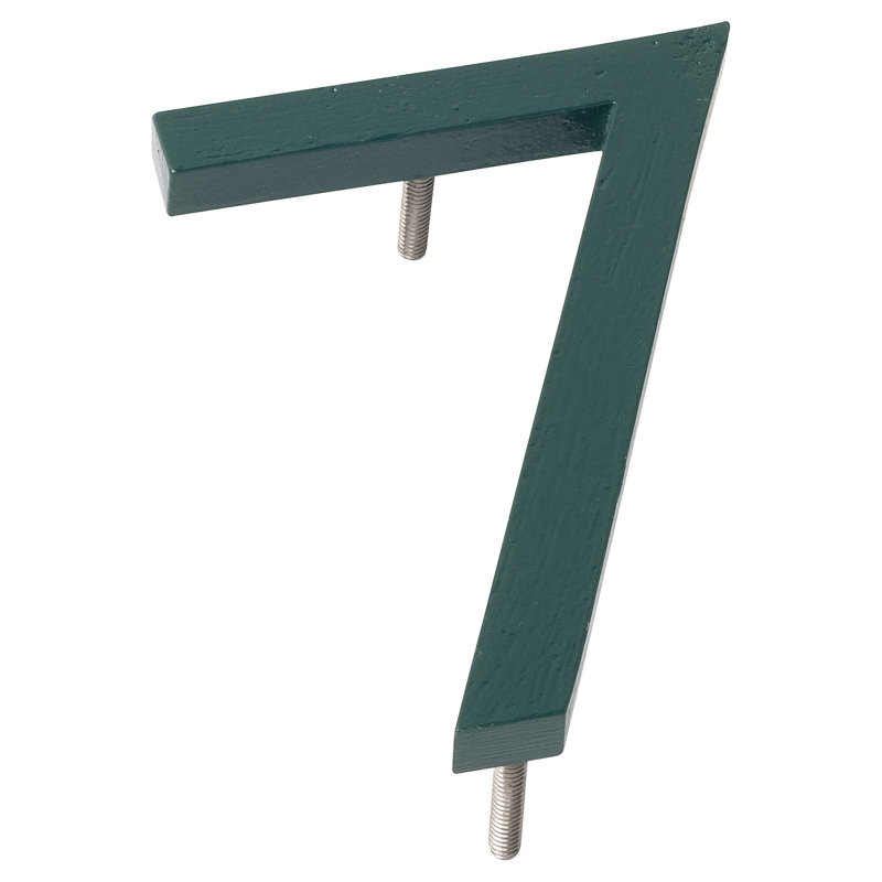 Numéro de maison à fixation flottante 6 po, Vert forêt, 7