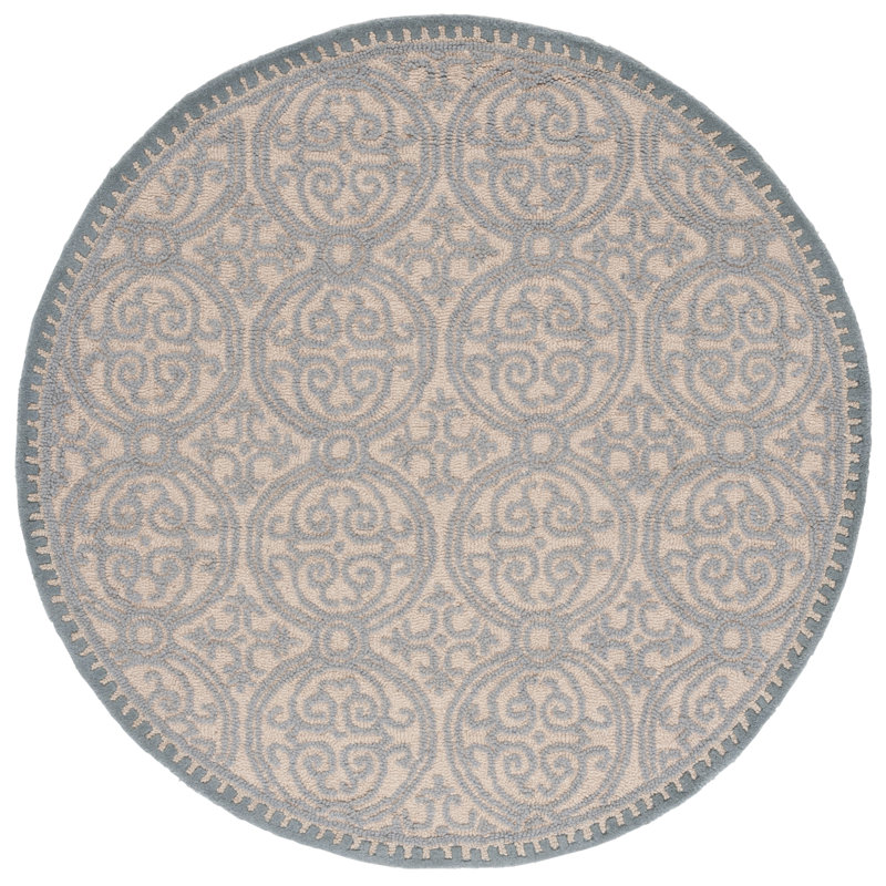 Tapis en laine touffeté à la main Sadik Cambridge, Rond 6 pi