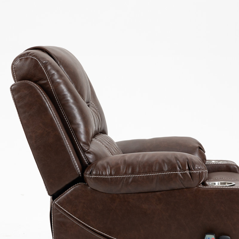 Motor Lift Recliner with Multi-Function Massage, Dark  Brown