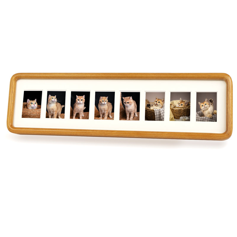 Edrina Wood Beveled Picture Frame, Teak, 16" H x 4" W