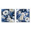 Ensemble de 2 collages floraux bleus et blancs à motif floral IV-101857325-101857319