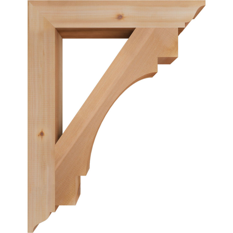 Support traditionnel lissé 3 1/2 po x P 26 po x H 34 po, cèdre rouge de l'Ouest, H 34 po x l 3,5 po x P 26 po
