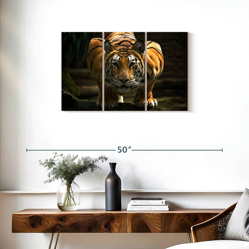 Fearless Tiger, 20" H x 33" W