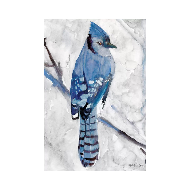 Blue Jay I - Painting on Canvas, 66.04cm H x 45.72cm W x 1.91cm D, Wrapped Canvas