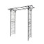 Metal Garden Arch L80.3'' X W20.47'' X H81.1'' Climbing Plants Support Rose Arch Outdoor Black