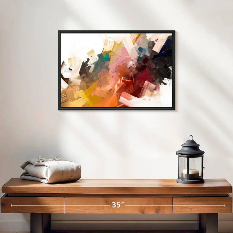 Grande huile abstraite Avery, H 13 po x l 19 po