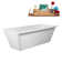 67" Streamline Soaking Freestanding Tub and Tray With Internal Drain