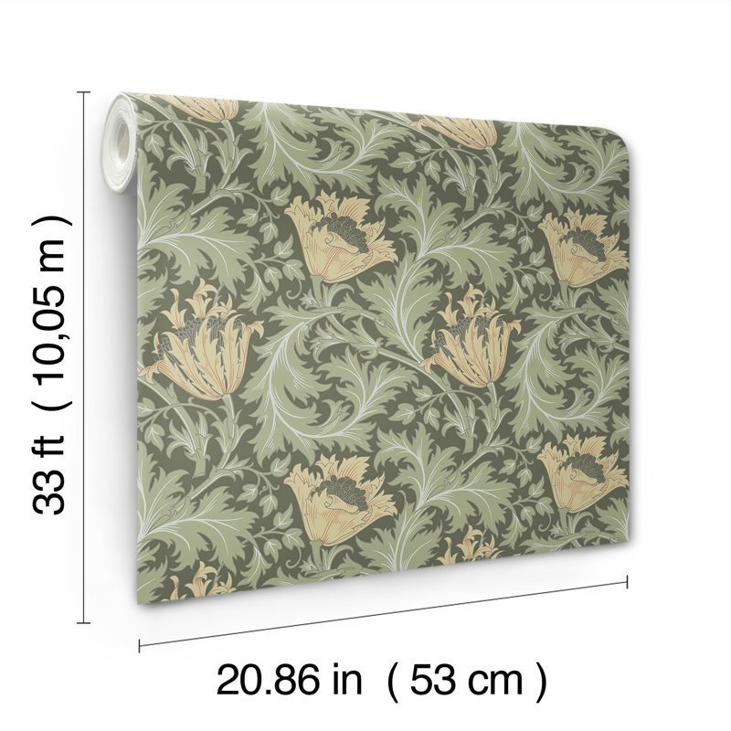 Papier peint Anemone Floral Trail, Moss