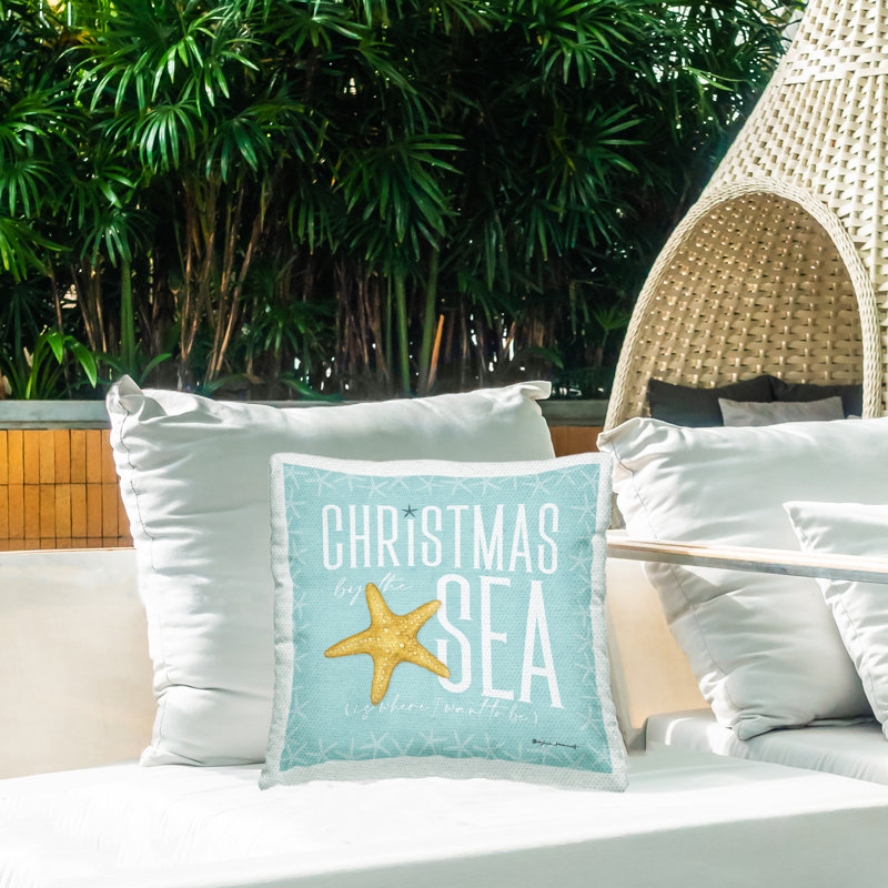 Coussin d'extérieur imprimé Noël par The Sea