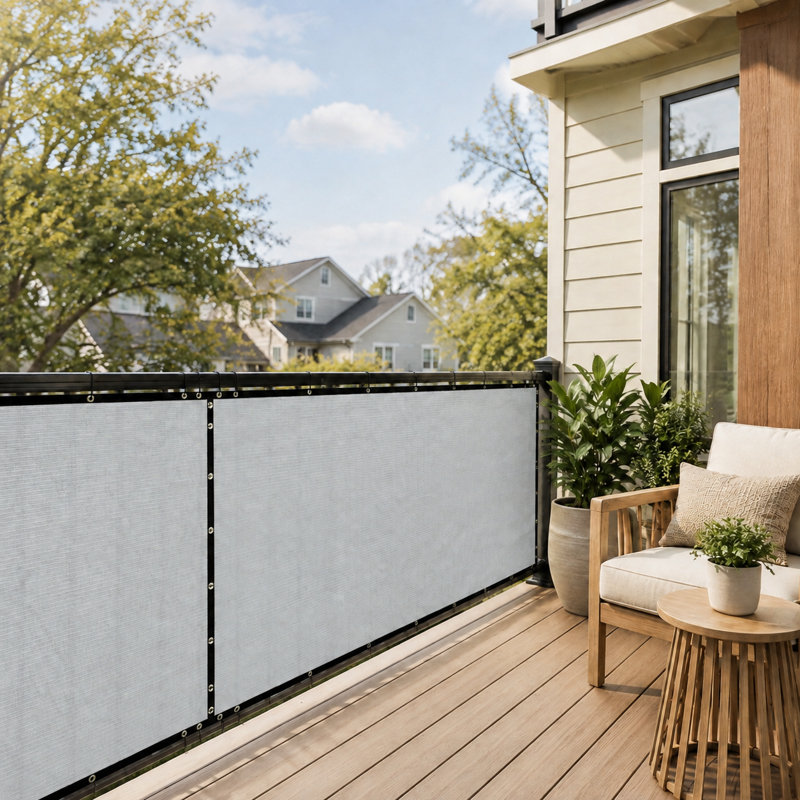 Housse de protection en tissu pour clôture d'intimité H 3 pi ColourTree, Gris, H 3 pi x l 183 pi
