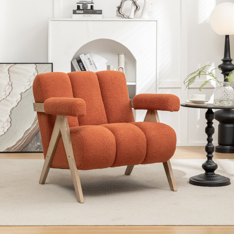 Fauteuil Bula, Polyester orange, 1