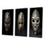 «Ethnical Traditional African Mask», 3 pièces sur toile-1344920670-1344920671