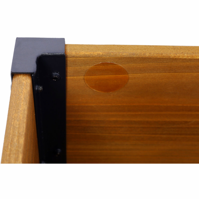 Lit surélevé rectangulaire en bois pour jardin