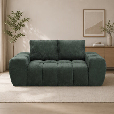 Upholstered 76 " Linen Loveseat