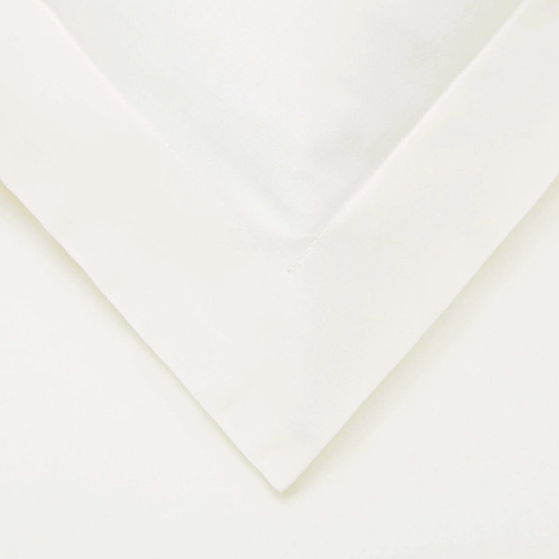 Laflamme Traditional Sateen Duvet Cover, Ivory, King/Cal.King Duvet Cover + 2 King Shams