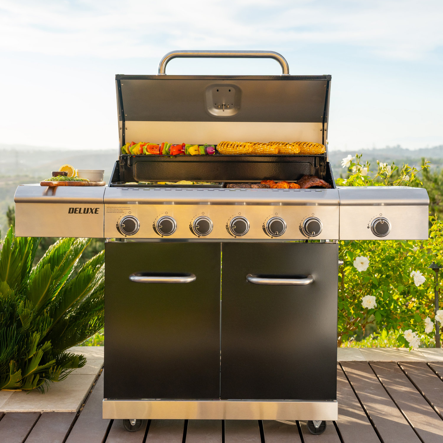 Nexgrill Deluxe 6-Burner Dual Fuel Propane Gas Grill - Thumbnail 5