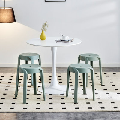 Ensemble de 6 chaises empilables en plastique