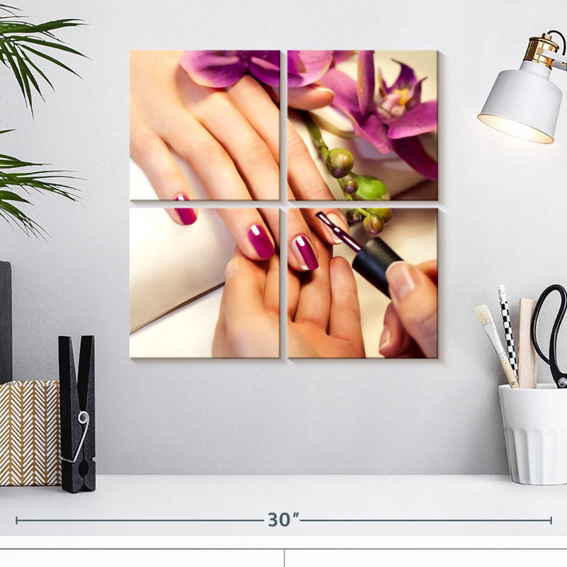Clous d'inspiration orchidée, H 18 po x l 18 po