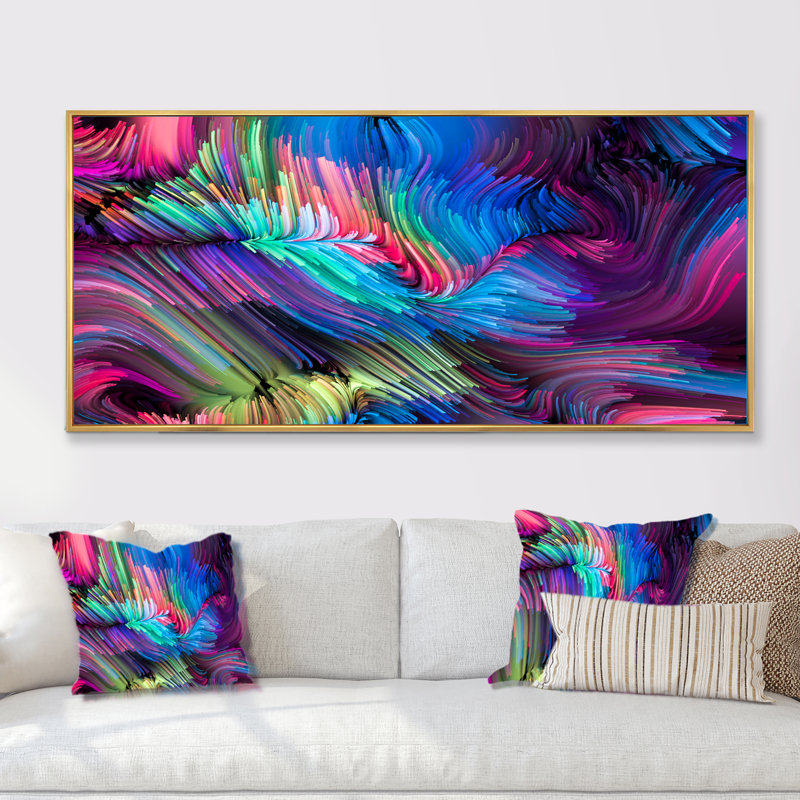 «Escape of Liquide Art», impression sur toile, H 8 po x l 12 po x P 1 po, Cadre doré