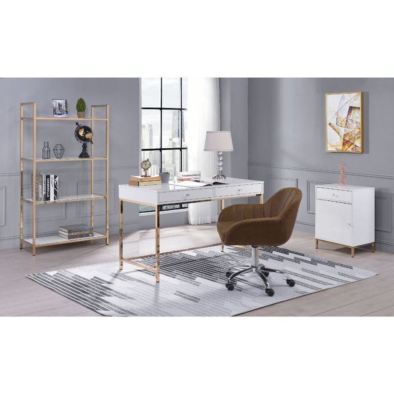 Derryck 2 Piece Writing Desk Office Set