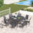 Teressa Round Metal Outdoor Dining Table With Umbrella Hole , 53'' in. W 53'' in. D-779888631-769156510