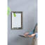 Miroir rectangulaire argenté 20 po x 12 po avec accents floraux