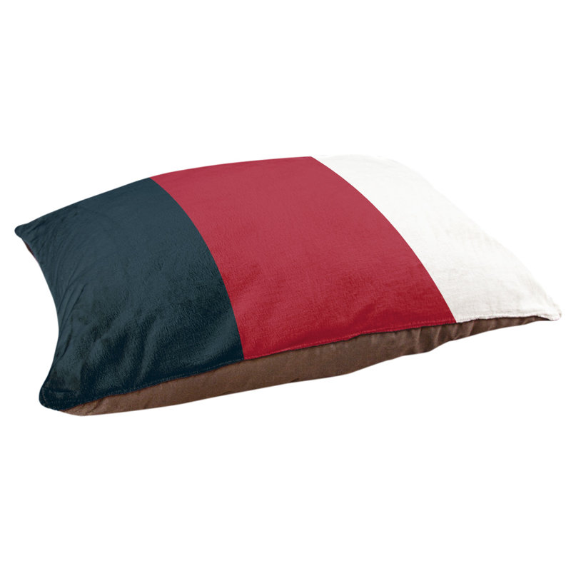 Coussin Arizona, Petit (l 28 po x P 18 po x H 6 po), Noir / Rouge / Blanc