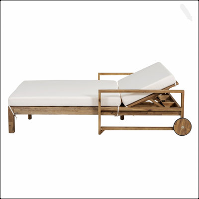 1-Piece Farmhouse-Styled Wooden Outdoor Sunbed For Ultimate Relaxation And Durability