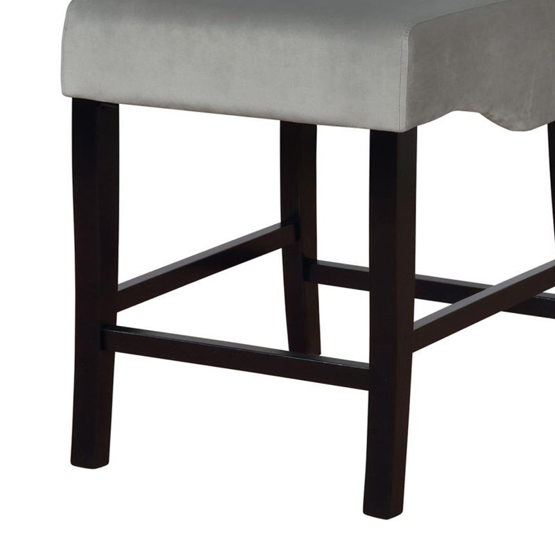 Miszel Upholstered 25'' Counter Stool in Gray
