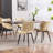 Upholstered Dining Chairs Faux Leather Side Chair With Metal Frame-2123006440