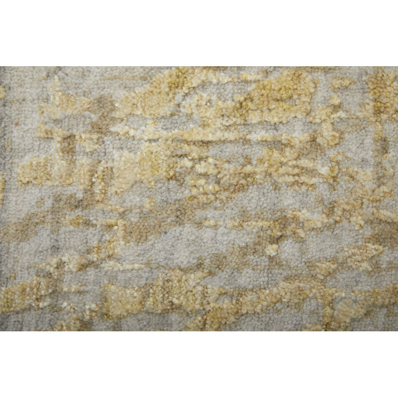 Eastfield Abstract Area Rug in Gold/Ivory, Rectangle 8' x 10'