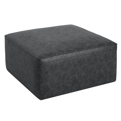 Square PU Leather Ottoman