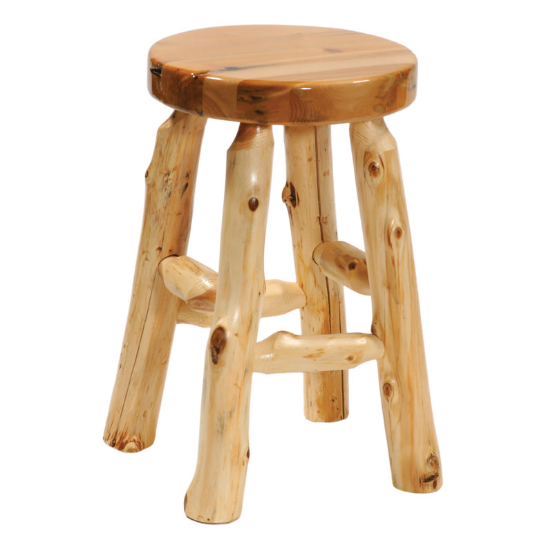 Tabouret de comptoir rond Fireside Lodge Cedar, 24 po de hauteur