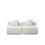 Canapé modulaire en chenille avec 2 coussins, canapé modulaire symétrique pour chambre à coucher, salon, bureau pour les loisirs ou la sieste, salle de lecture et vestibule