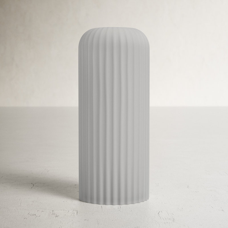 Aric Handmade Glass Table Vase, 14" H x 5.75" W x 5.75" D