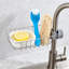 Porte-robinet en acier inoxydable avec loofah