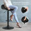 Tabouret de bureau debout noir, chaise de bureau debout réglable en hauteur, tabouret ergonomique avec repose-pieds et tabourets pivotants à 360 ° pour la maison de bureau-989698472