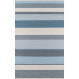 Thompson Brant Point Handwoven Flatweave Wool Gray Area Rug