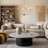 Modern Gold 6-Light Slim Kitchen Island Wheel Pendant