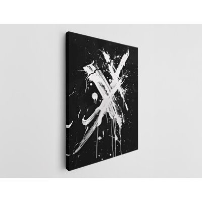 «White Wild Style Graffiti Brush Strokes», impression d'art mural moderne pour la maison et le bureau