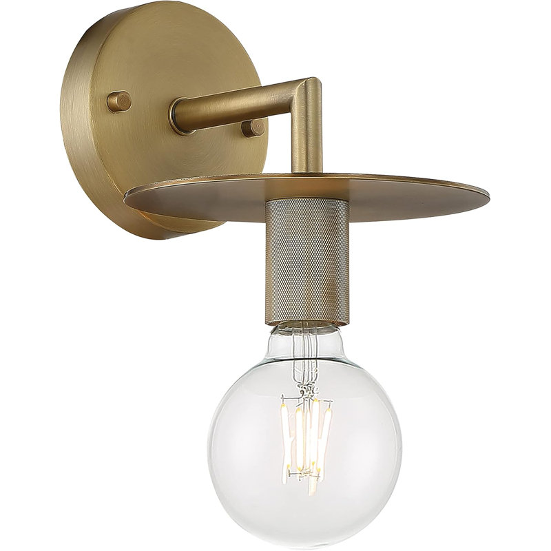 "Applique murale en laiton rétro Nuvo Lighting - Élégance intemporelle avec design à lumière unique"