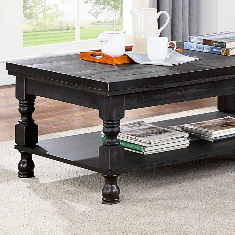 Mobilier de salon de style rustique noir antique 1pc