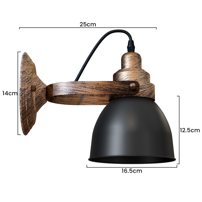 Amein Armed Sconce, Black