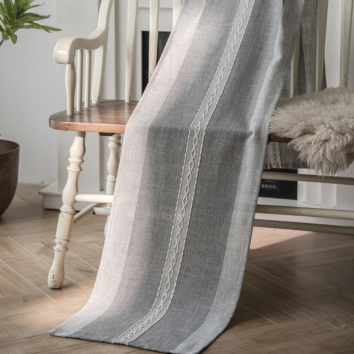 Gracie Oaks Farmhouse Table Runner Rustic Embroidery Coffee Table Runners For Decorations