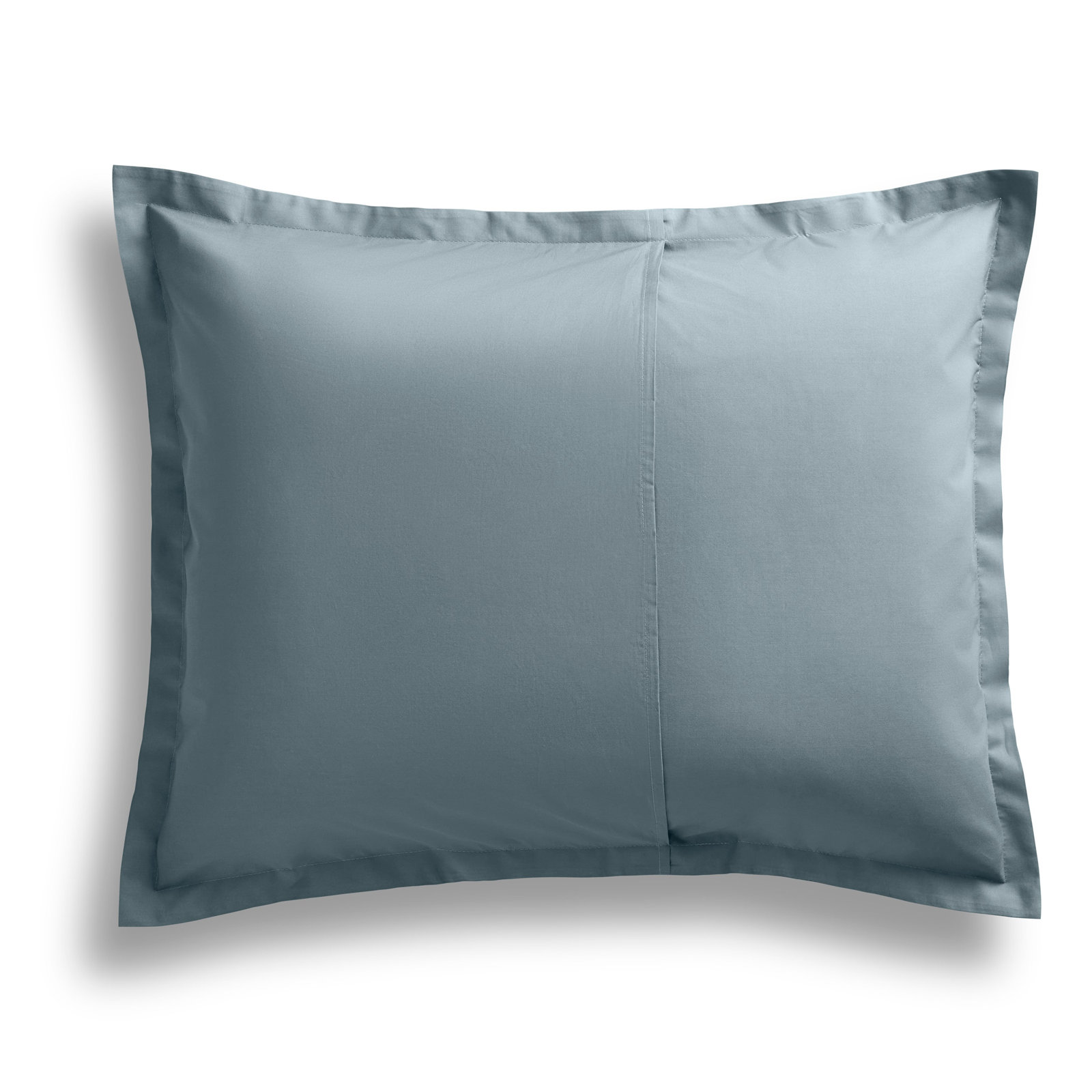 Egyptian Cotton Percale Duvet Cover Set, Gray Blue, Twin Duvet Cover + 1 Twin Sham