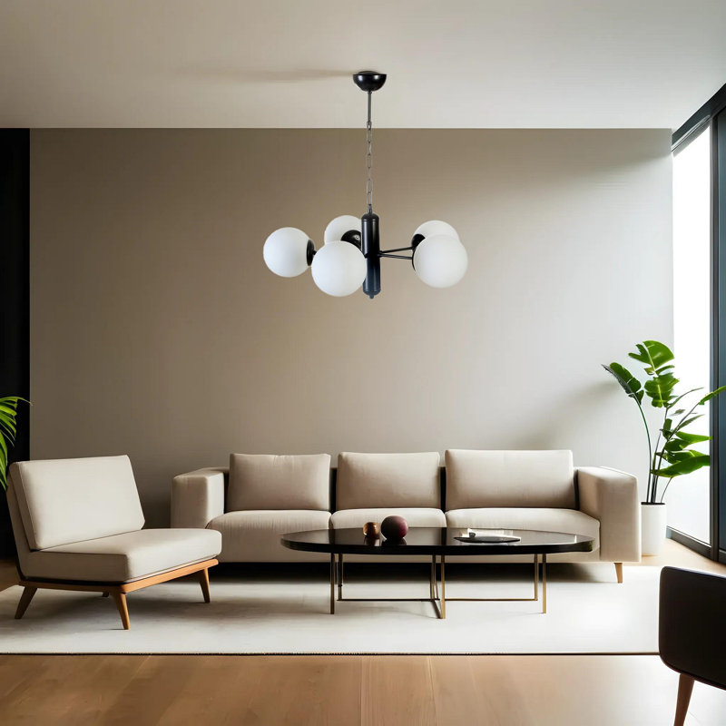 Chandle Chandelier, White/Black
