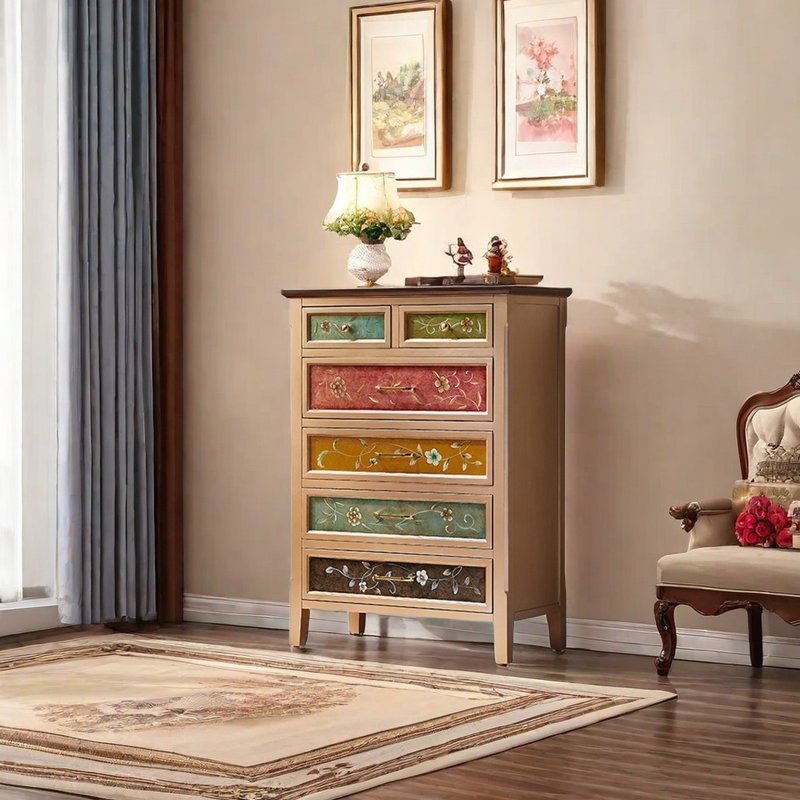 Versatile Hand-Painted Storage Accent Chest